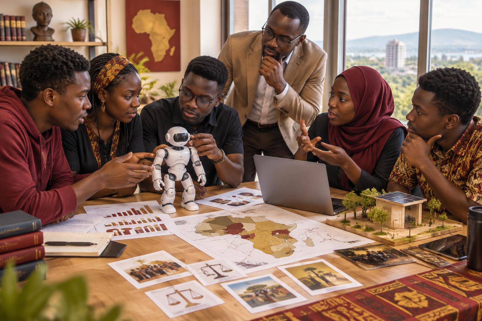 Students linking technology, ethics, enterprise and African context in one project